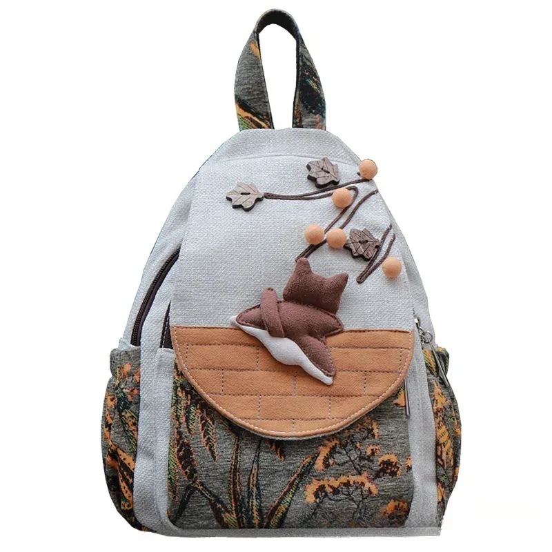 mode 3d dessin animé broderie femmes sac à dos décontracté femme voyage sac à dos joli style filles sac à dos sac à dos sac