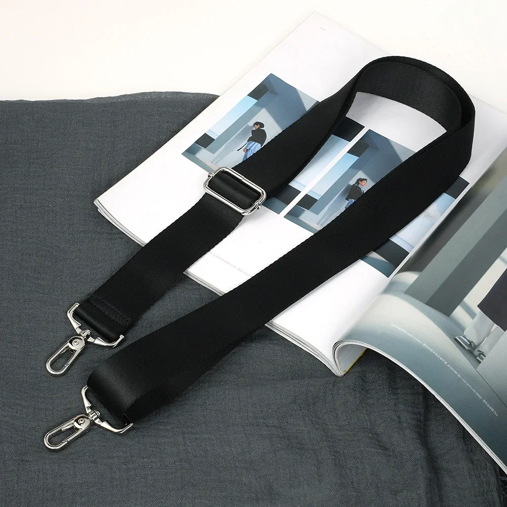 sangle de sac à bandoulière en nylon pour porte-documents pour hommes, sangle de remplacement réglable, accessoires de sac noir pour femmes