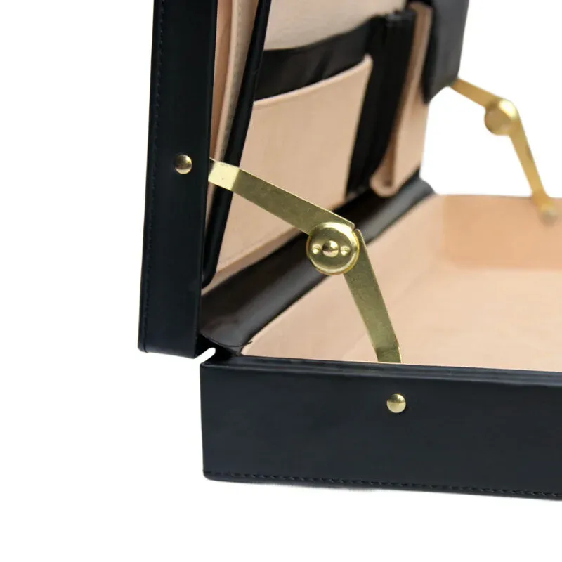 sac messager en cuir noir pour hommes d'affaires, boîte d'ordinateur de 14 à 16 pouces, boîte à mot de passe, sac à documents multifonctionnel, porte-documents
