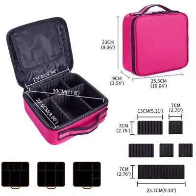 trousse de maquillage étanche, boîte professionnelle, sac à cosmétiques portable pour femmes, pour voyage, sac de rangement de maquillage