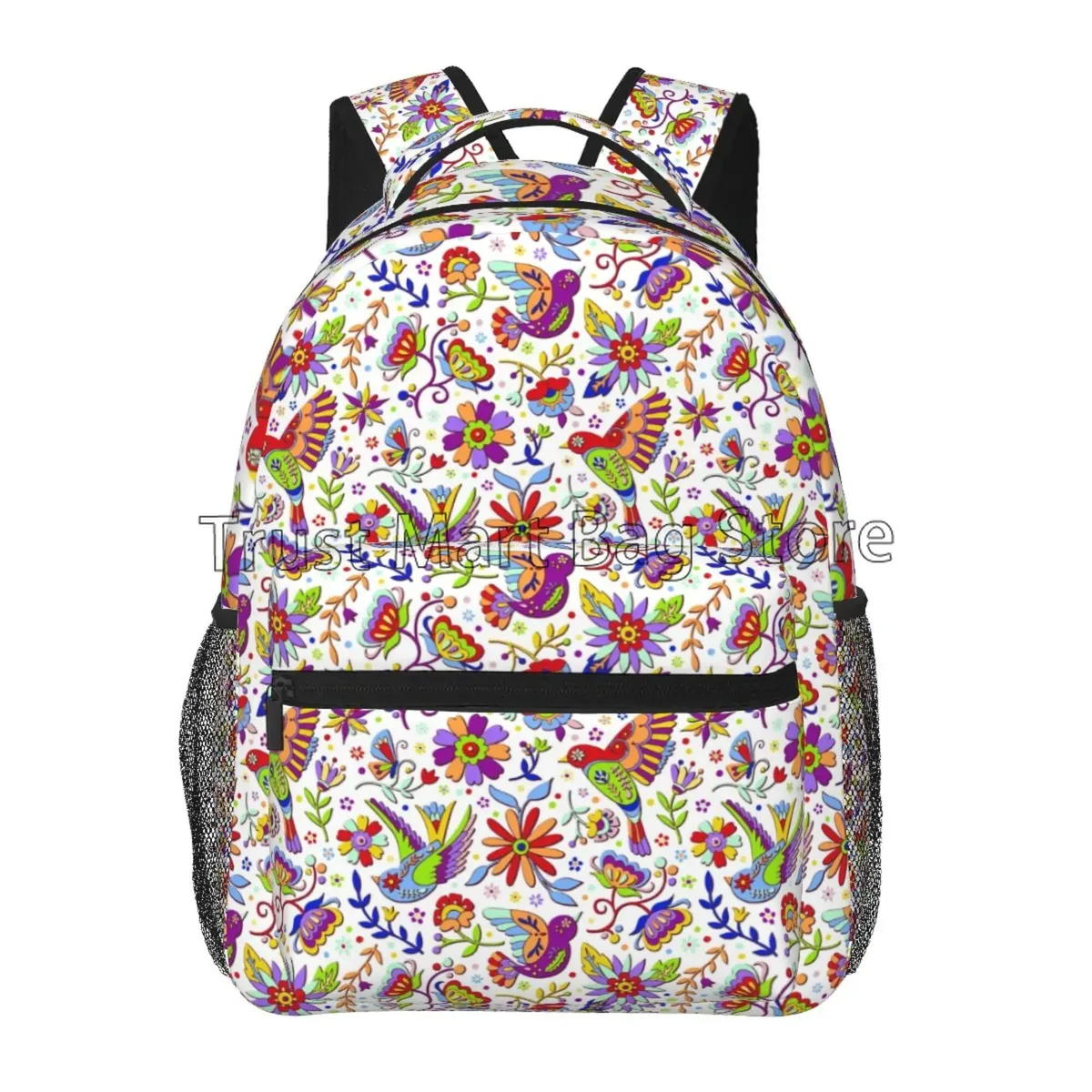 sacs à dos à fleurs mexicaines, motif ethnique, personnalisés, légers, décontractés, pour ordinateur portable, randonnée, salle de sport, voyage, sac à dos pour femmes