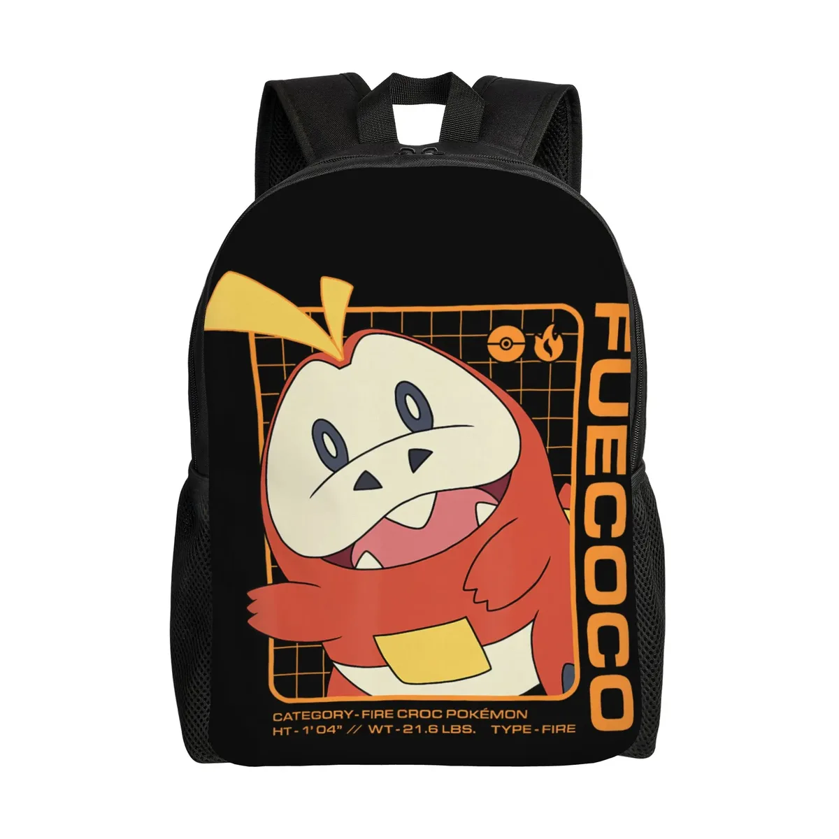 sacs à dos pokemon fuecoco stats daypack mochila journey retro sac à dos lavable