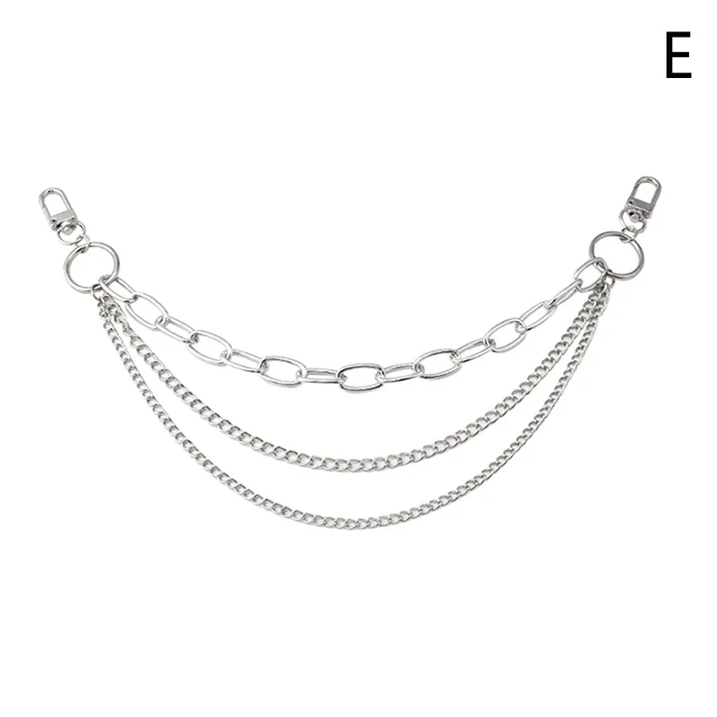 nouvelle sangle chaîne métallique multi-couches diy avec pendentifs papillon, cœur et étoile pour sac à bandoulière