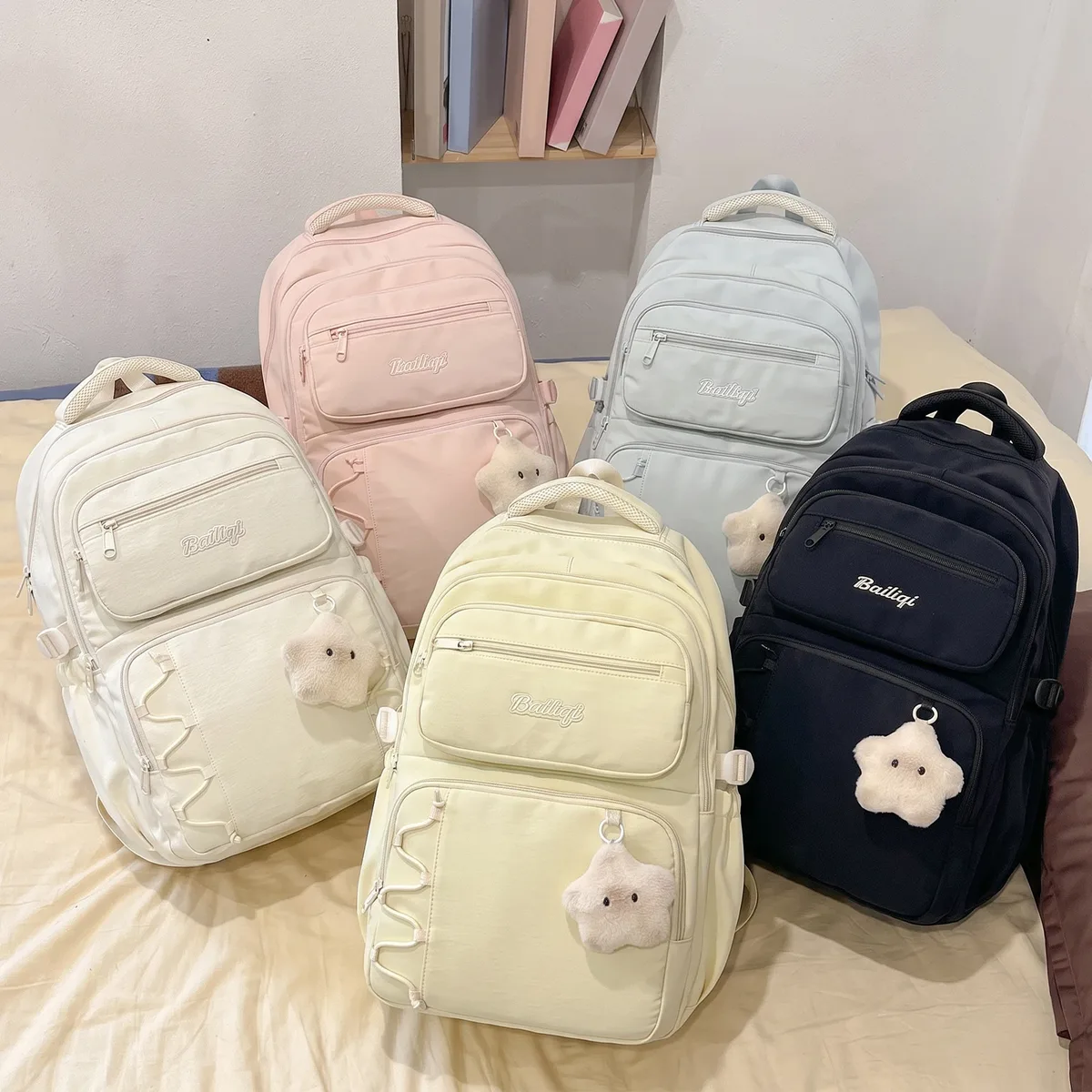 sac à dos scolaire pour filles adolescentes, sac à dos de voyage pour enfants, sac à dos décontracté avec poupée, cartable