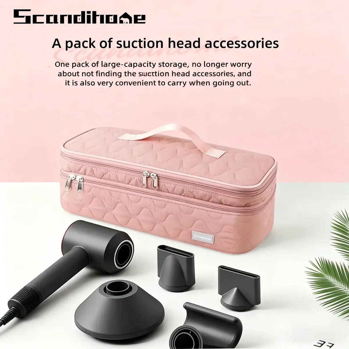 Sac à main Portable pour sèche-cheveux, mallette de voyage, sac de rangement multifonction pour maquillage cosmétique, support organisateur de produits de toilette pour femmes