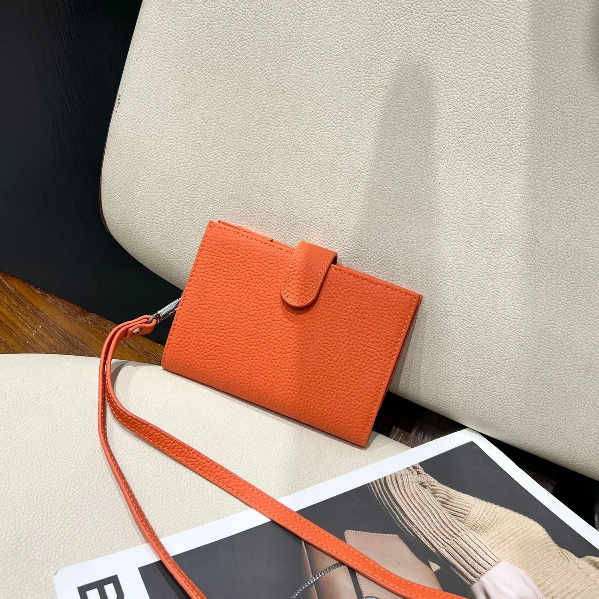 porte-passeport en cuir véritable ultra-fin avec nom personnalisé, porte-cartes multifonctionnel, porte-billets, sac de rangement