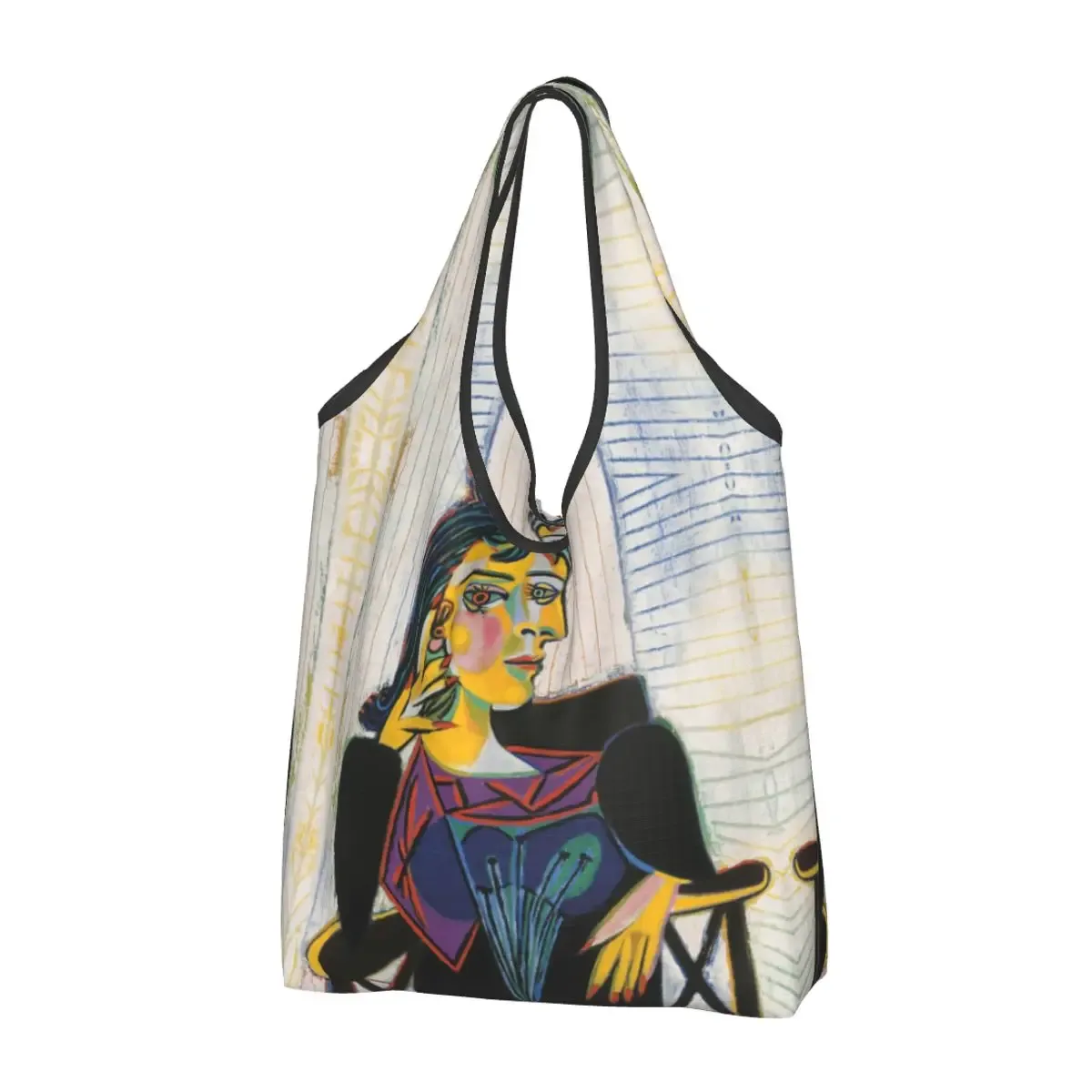 personnalisé drôle espagne pablo picasso guernica shopping sac fourre-tout portable épicerie shopper sac à bandoulière
