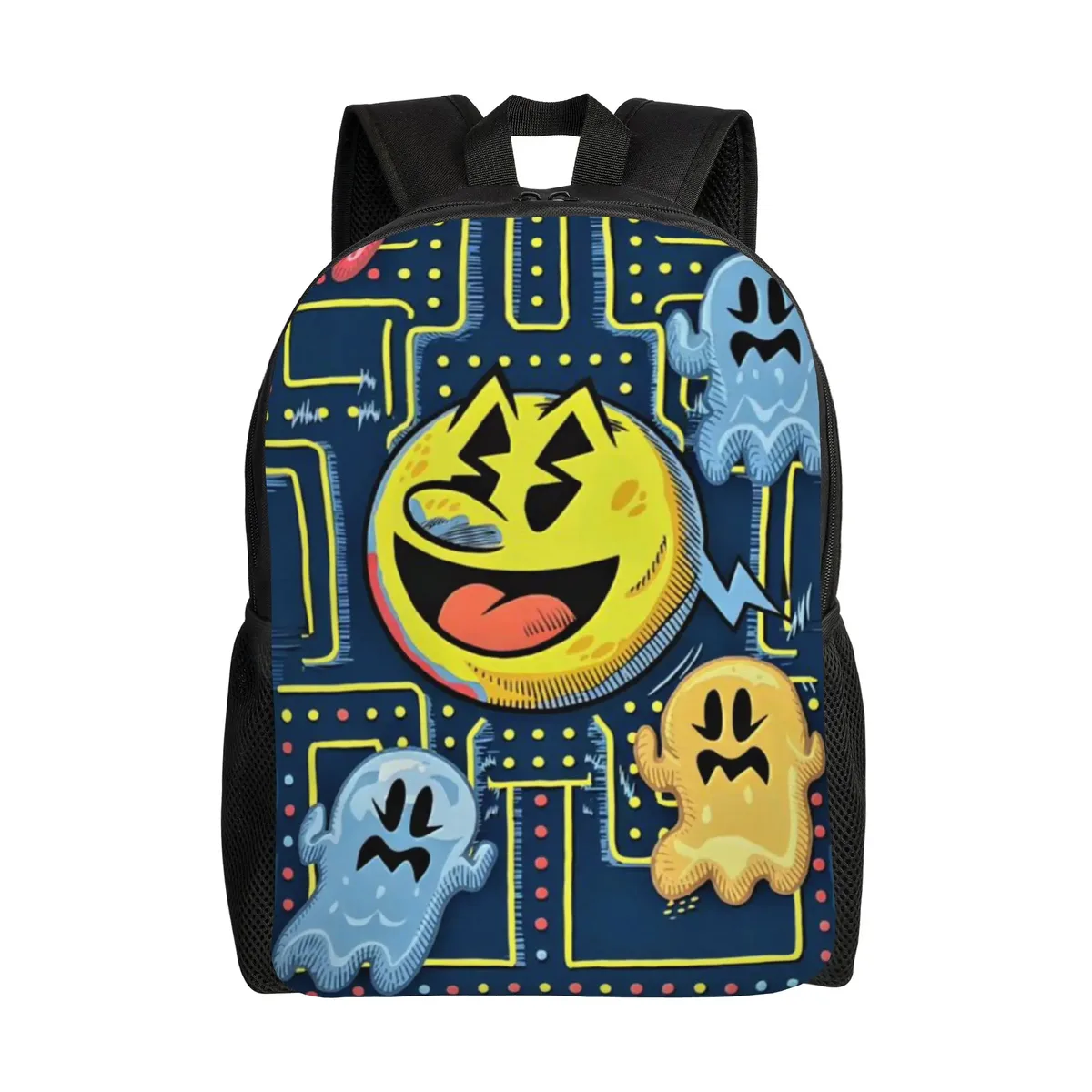 saison de rentrée scolaire sac à dos jaune (3) pac-man sac à dos tendance pour femme