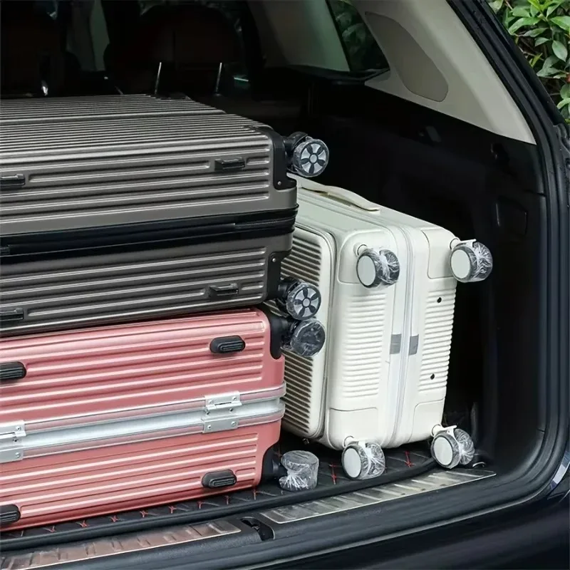 50/100 pièces de protections jetables pour roues de bagages, housse anti-poussière, housse universelle pour roues, film protecteur pour pieds de bagages