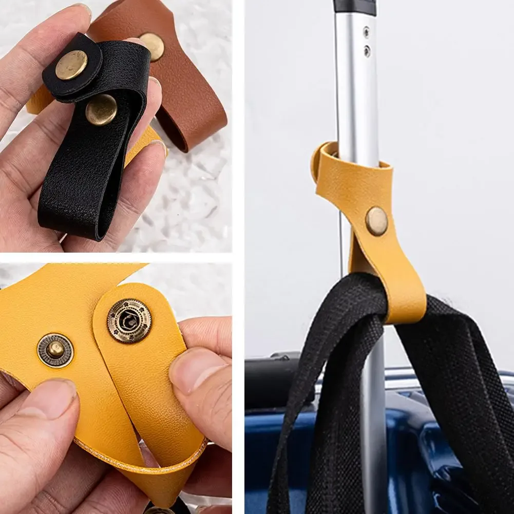 2 sangles de bagage en t avec crochets de suspension, attaches rapides en cuir réglables, organisateur de valise antidérapant