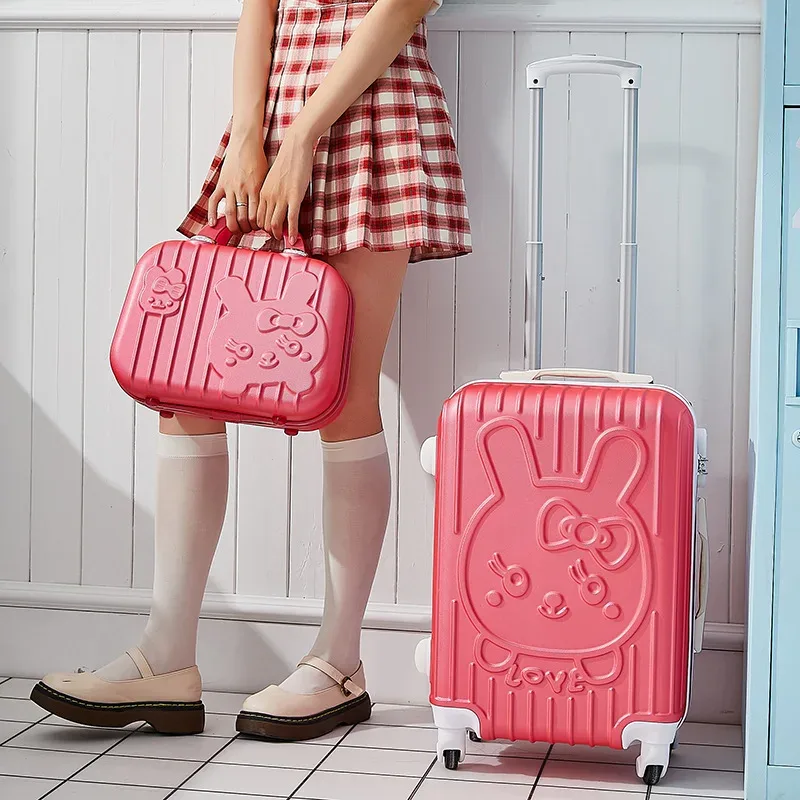 sac à bagages à roulettes de dessin animé mignon, bagage à main avec mot de passe, bagage à roulettes, bagage à main étudiant, 20 po