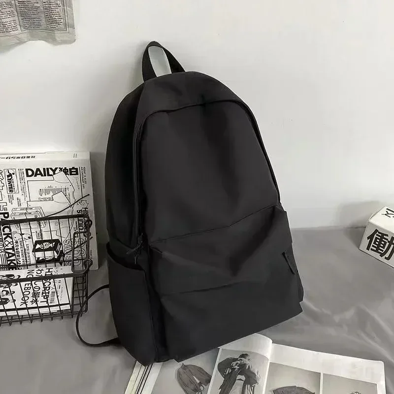 sac à dos polyvalent noir gris blanc rouge, sac de voyage étanche de grande capacité de haute qualité, sac d'ordinateur en nylon lavable unisexe