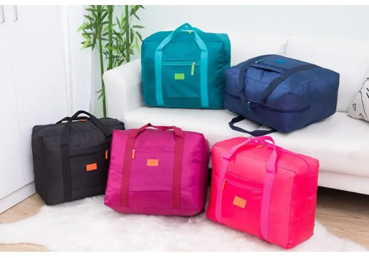Sac de rangement de voyage brodé personnalisé, sac de rangement de classification, sac d'emballage mobile, sac de voyage pliable LVB501090