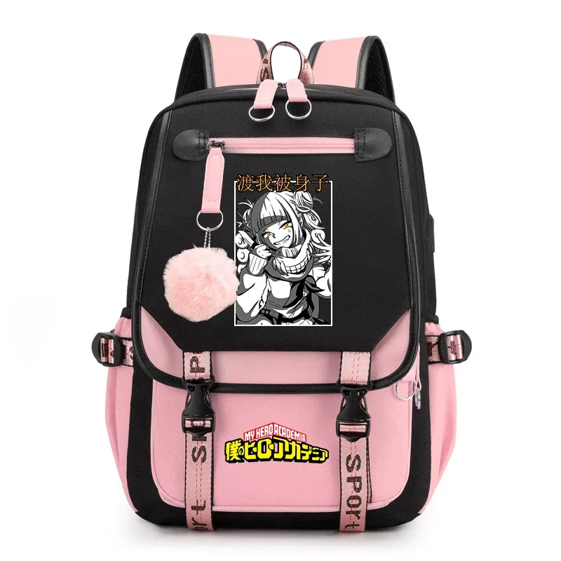 sac à dos d'étudiant imprimé my hero academia, léger et décontracté, pour filles, pour l'école et les voyages
