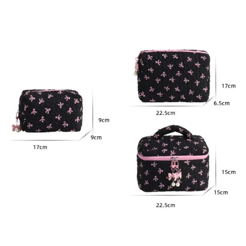 sac à cosmétiques imprimé grande capacité, rangement de documents roses, pochette de maquillage en poudre, sac de voyage, mode, bow107