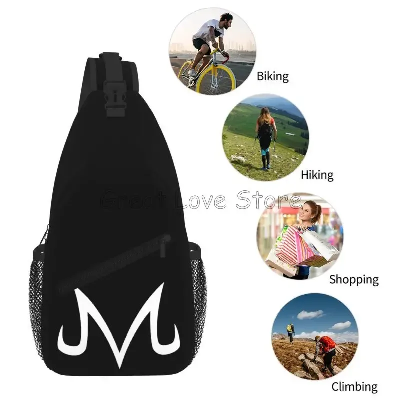 majin buu sac à bandoulière imprimé sac à dos à bandoulière sac de poitrine léger et portable avec sac à bandoulière réglable sac à dos de sport de voyage
