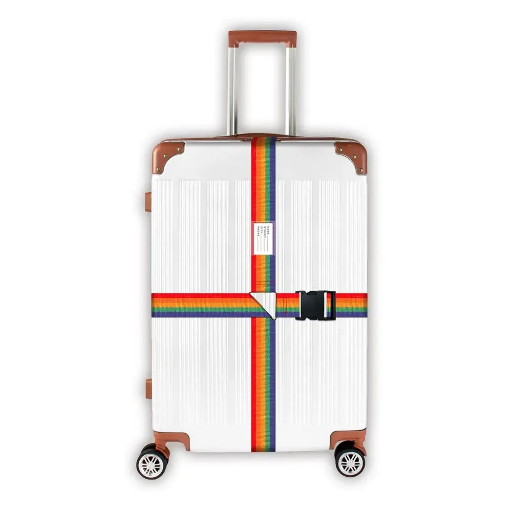 sangles de valise réglables avec étiquette nom, sangles de bagage, sangles de fixation pour valises, accessoires de voyage