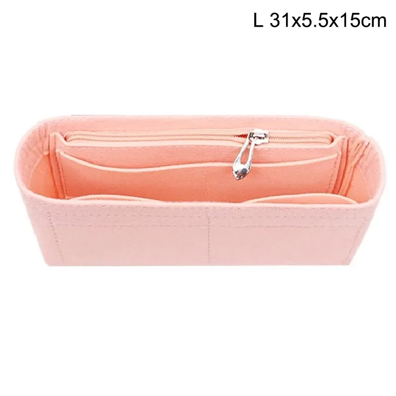 1 pièce : organisateur de sac en feutre, insert simple, pochette de rangement multifonction pour cosmétiques, pochette intérieure portable pour maquillage de voyage