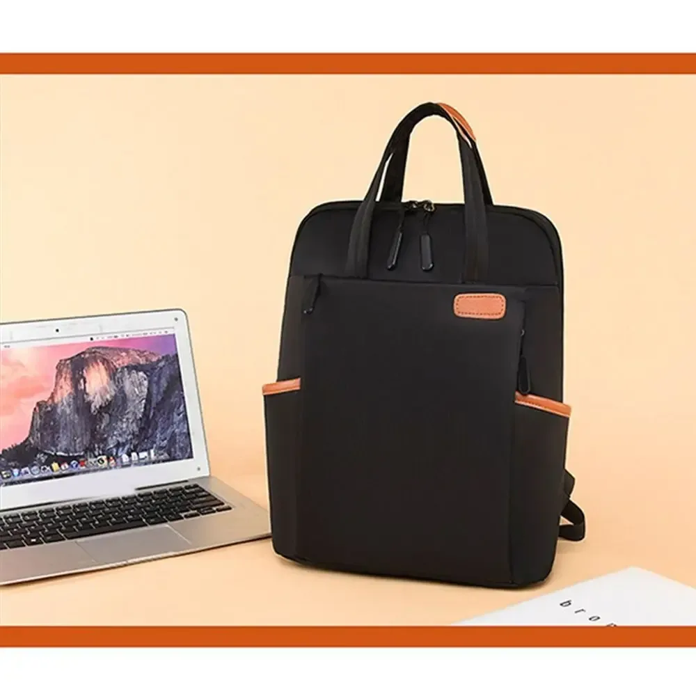 sac à dos pour ordinateur portable en tissu oxford, noir/kaki/rose/beige, imperméable, style décontracté, grande capacité, sac de voyage, extérieur