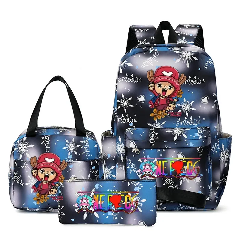 sacs à dos one piece pour femmes et hommes, sac d'école grande capacité, sac à dos imprimé, sac de voyage, sac à dos pour homme, mochila, lot de 3