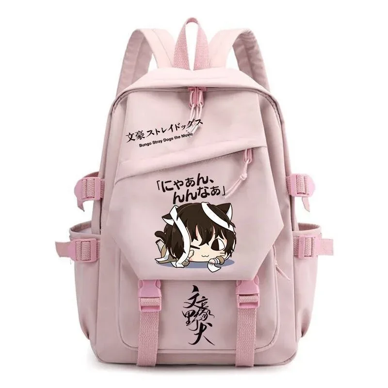 sac à dos anime bungo stray dogs cartoon, cartable pour adolescents, cartable pour hommes et femmes, mode cosplay, ordinateur portable, voyage en plein air, mochila