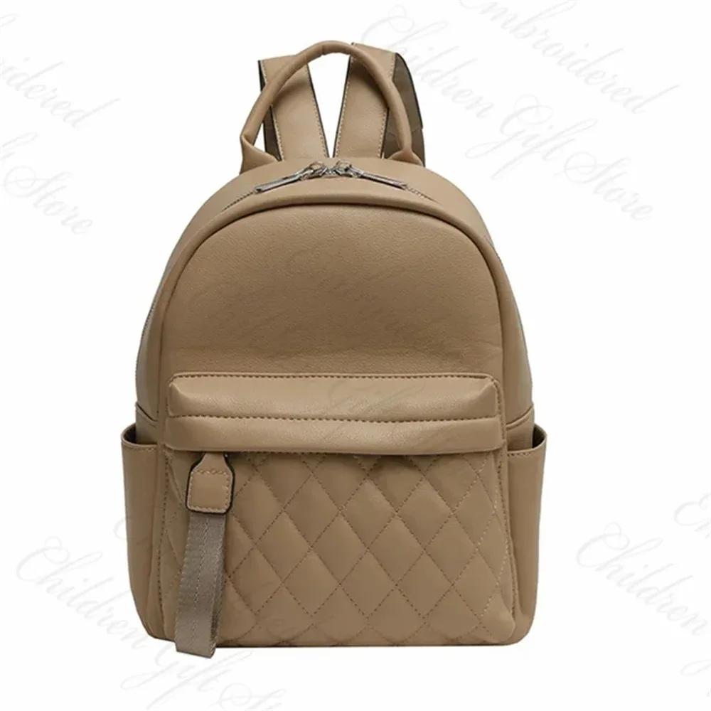 sac à dos en pu pour femmes, sac à dos léger personnalisé avec nom brodé, cadeau d'anniversaire pour fille, sacs à dos en cuir