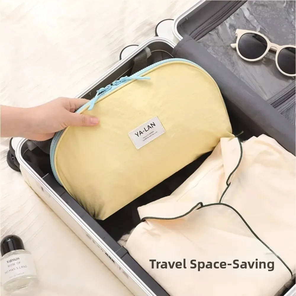 sac de rangement de voyage grande capacité, pochette de rangement pour sous-vêtements, trousse de maquillage portable, trousse de toilette pour femmes en tissu oxford