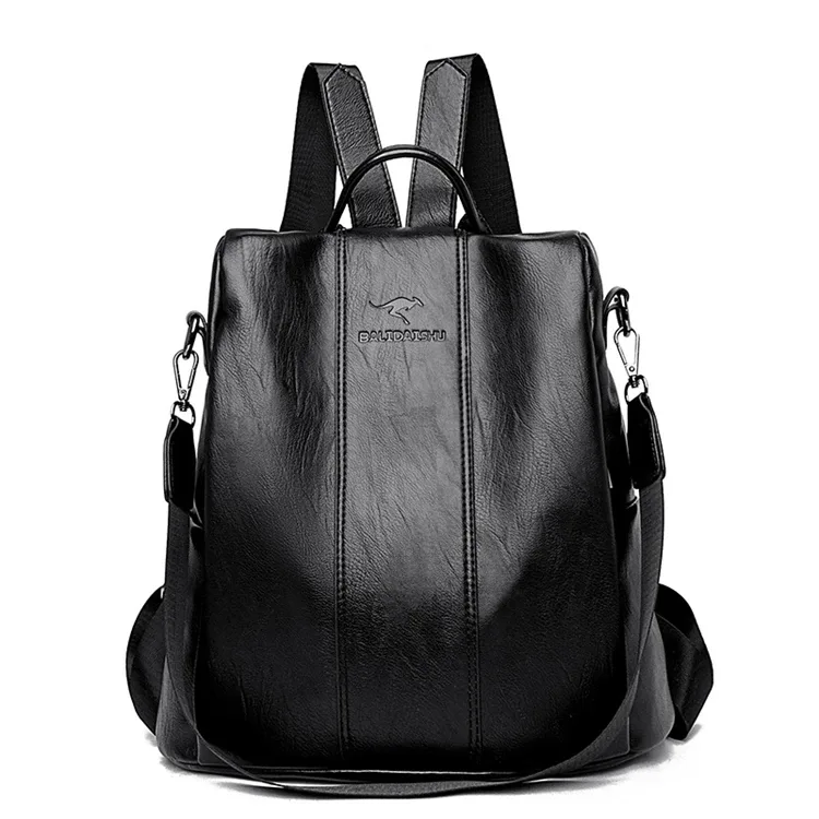 sac à dos en cuir anti-vol pour femmes, sac à bandoulière vintage pour dames, sac de voyage de grande capacité, sacs d'école pour filles mochila feminina