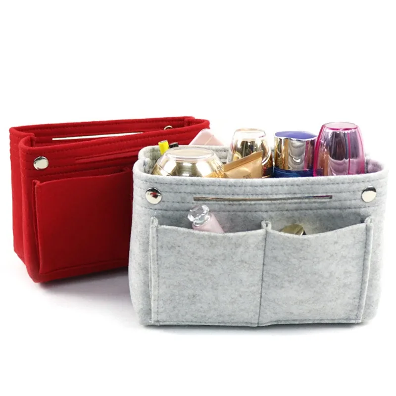 sac de maquillage à insertion multifonction pour femmes, sac à main intérieur de voyage, sacs à cosmétiques pour dames, organisateur de rangement portable, fourre-tout 2024