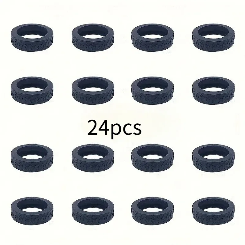 24 protections de roulettes de valise en silicone, réduction du bruit et absorption des chocs
