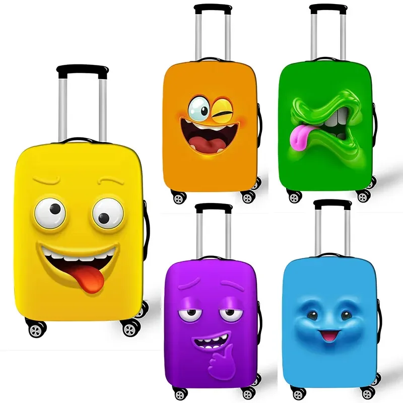 housse de bagage avec impression d'expression drôle, gaine de protection pour valise de voyage, étuis anti-pou