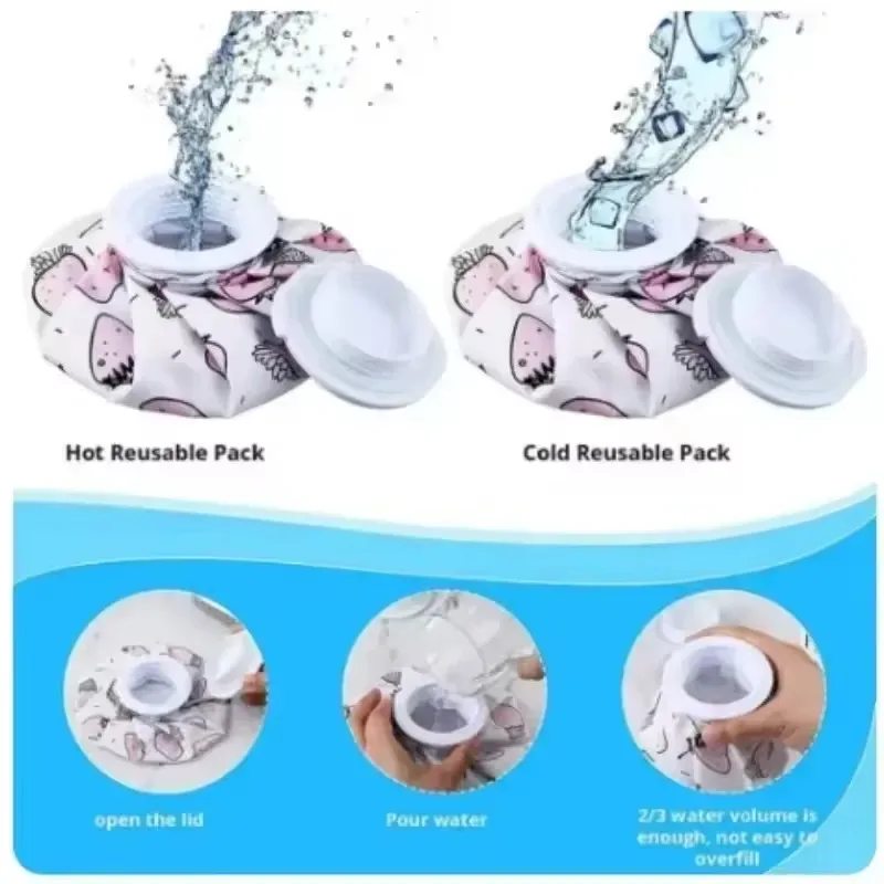 sac de compression chaud et froid à motif de dessin animé mignon pour usage répété, idéal comme bouillotte domestique ou pour le refroidissement physique après l'exercice