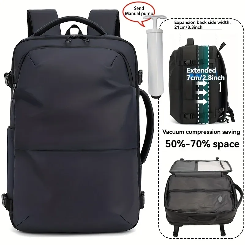 sac à dos pour ordinateur portable étanche multifonctionnel de grande capacité sous vide pour hommes et femmes avec sac à dos extensible