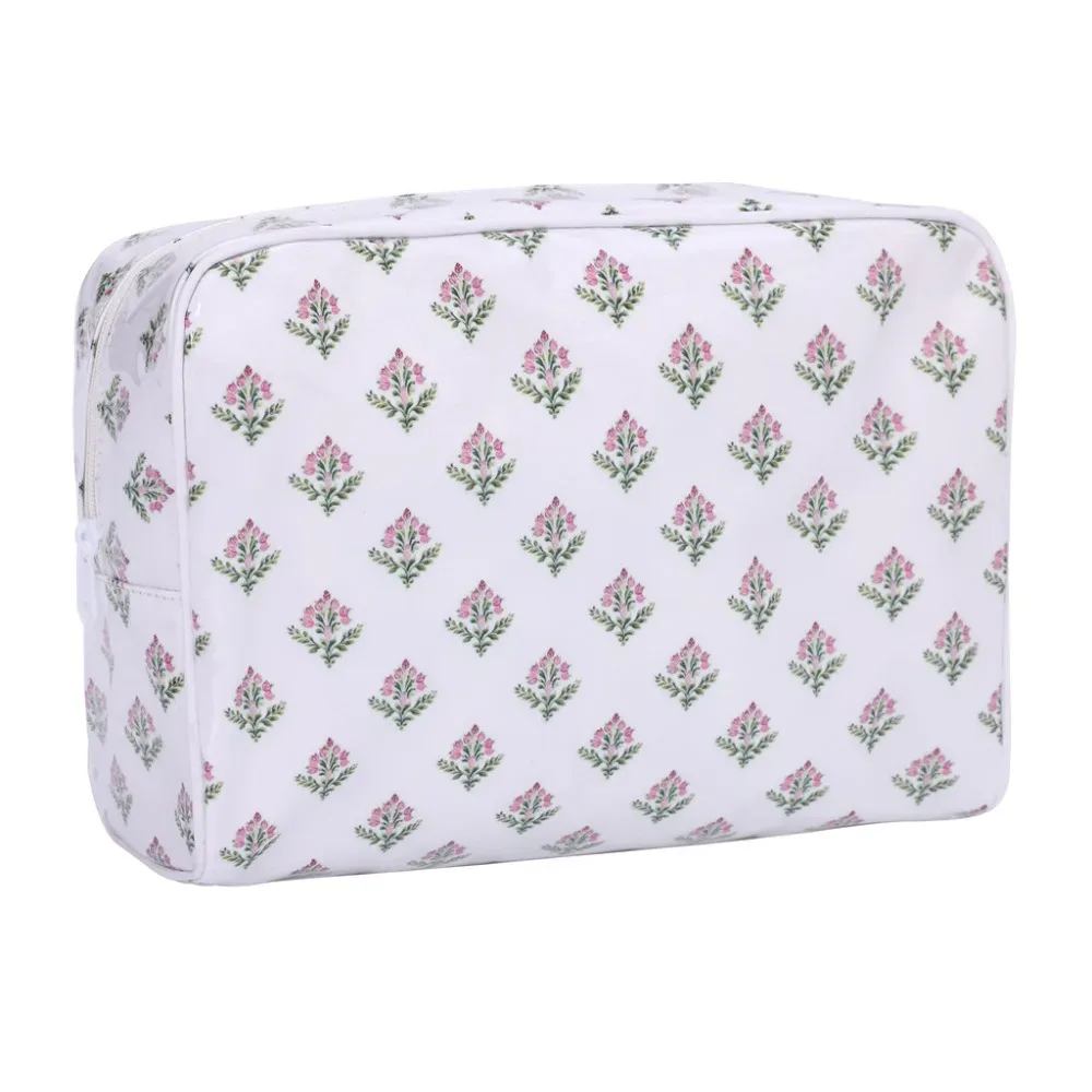 sac à cosmétiques en polyester pvc, organisateur de maquillage imperméable à double couche, grande capacité, sac de rangement de cosmétiques portable, voyage en plein air