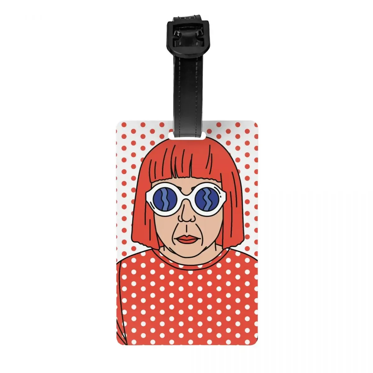 étiquette de bagage personnalisée yayoi kusama, peinture abstraite, protection de la vie privée, étiquettes de bagage, sac de voyage, valise attro