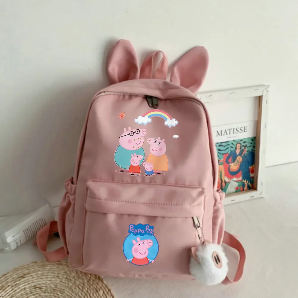 sac à dos grande capacité peppa pig, mignon, polyvalent, pour étudiants, loisirs, voyage, saison de rentrée scolaire