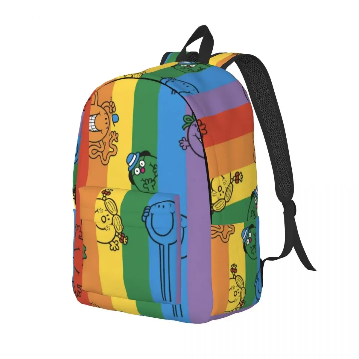 mr men littles cartoon miss sac à dos pour hommes femmes cool étudiant travail sac à dos collège toile sacs durables