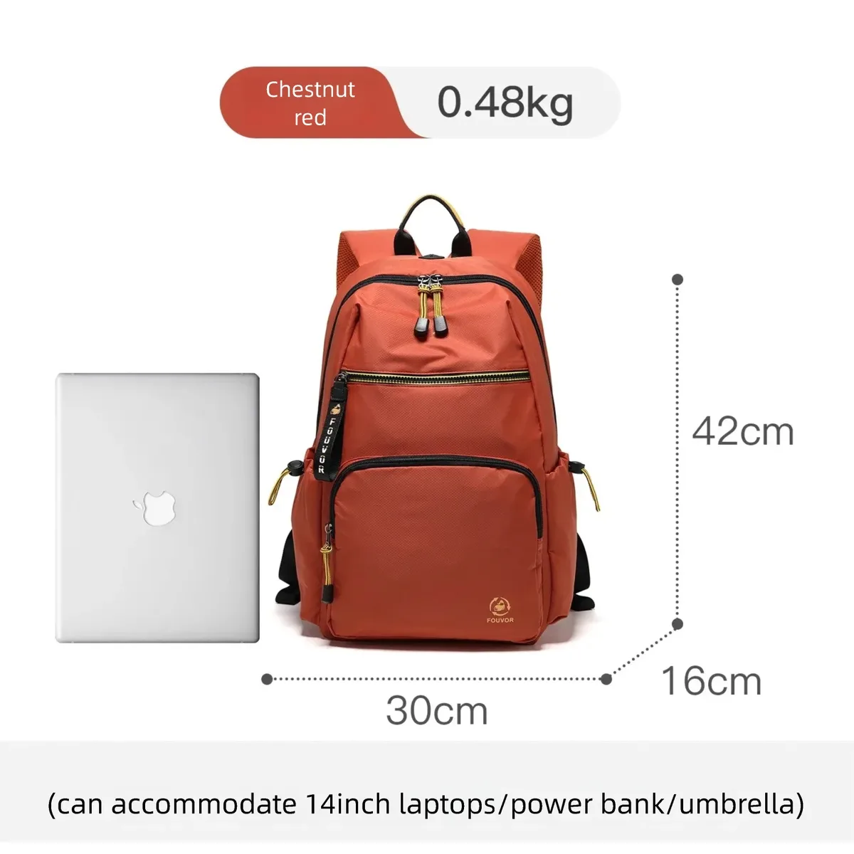 sac à dos grande capacité fouvor en tissu oxford, léger, imperméable, décontracté, pour ordinateur portable, idéal pour les voyages 2930-03 2930-11 2930-08
