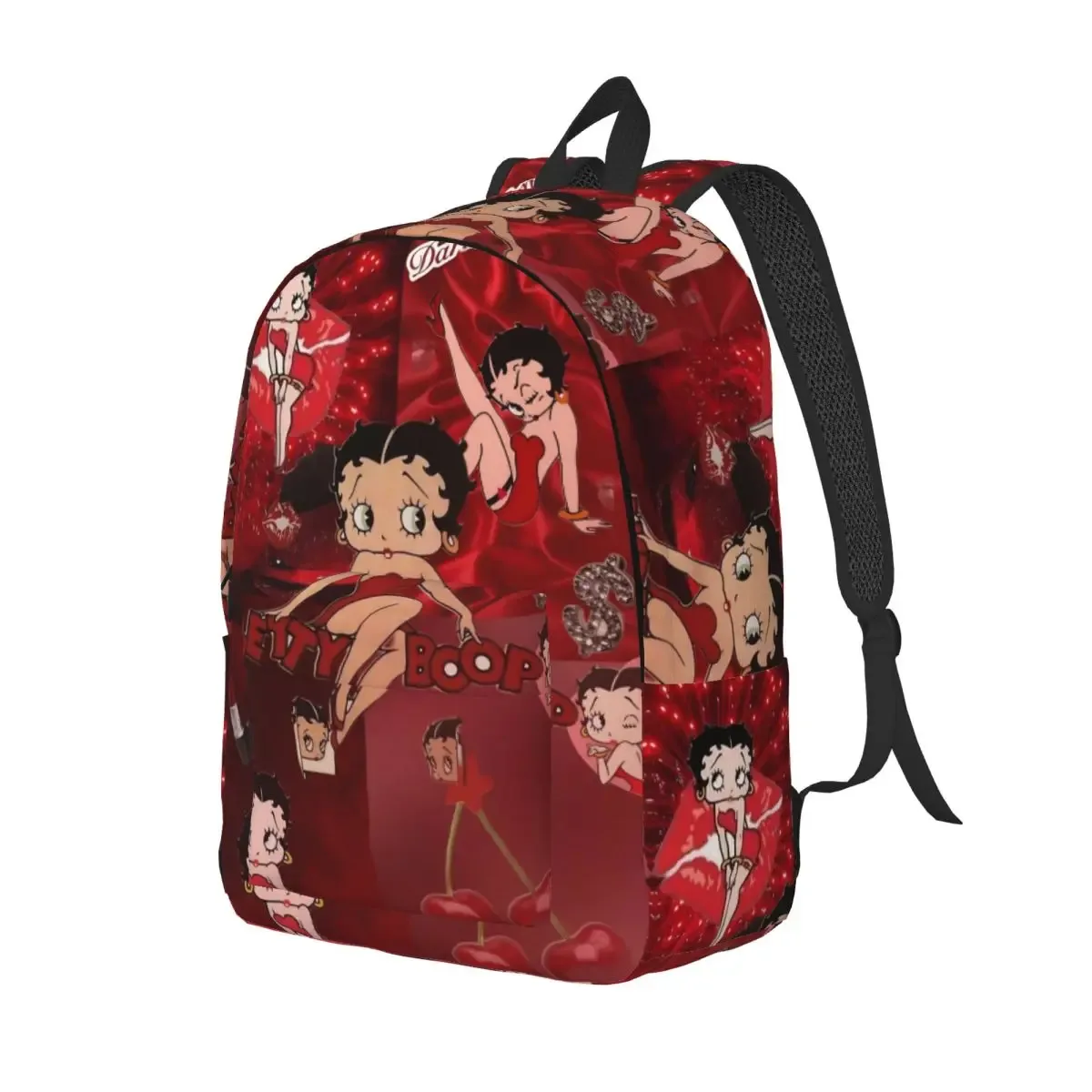 sac à dos b-bettysd cartoon kiss boops pour hommes et femmes, sac à dos décontracté pour le lycée, le travail, le collège, sac à bandoulière, cadeau