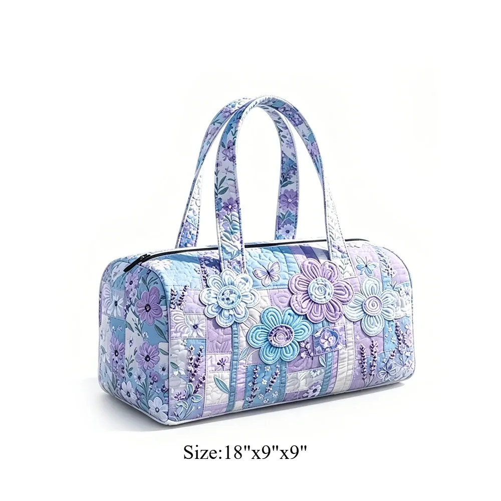 sac de voyage matelassé à imprimé floral vache, sac de week-end léger, bagage à main pour la gym, les sports et les escapades