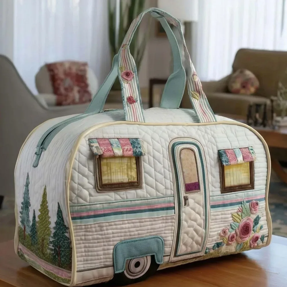 sac de voyage matelassé à sangle réglable, grande capacité, matelassage 3d, sac de voyage, sac fourre-tout, sac à main pour courtes distances