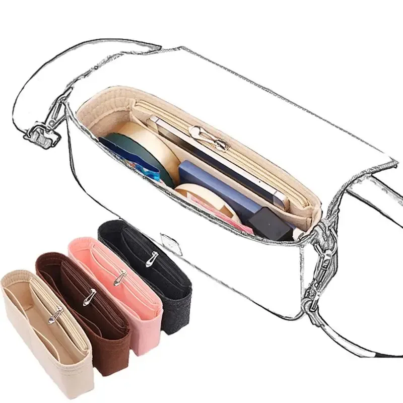 organisateur de sac à main pour femme, insert multi-poches en feutre, doublure de sac à main, 8 compartiments, idéal pour les grands sacs fourre-tout