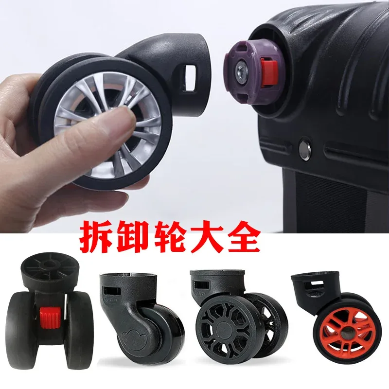 accessoires de remplacement de bagages pour valise, roues universelles amovibles démontables, pièces de réparation de poulie de roue détachables enfichables