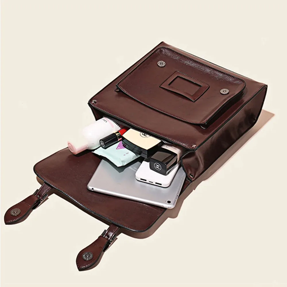 sac à dos pour femmes, sac à bandoulière en cuir véritable, sac d'école pour filles, sac à dos pour ordinateur portable en cuir de vache véritable, sacs messagers