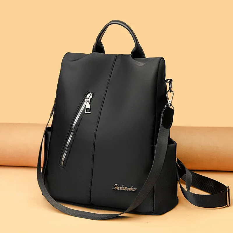 sac à dos oxford étanche pour femmes, sac à dos antivol à la mode, sac d'école imprimé de haute qualité, grande capacité, 2024