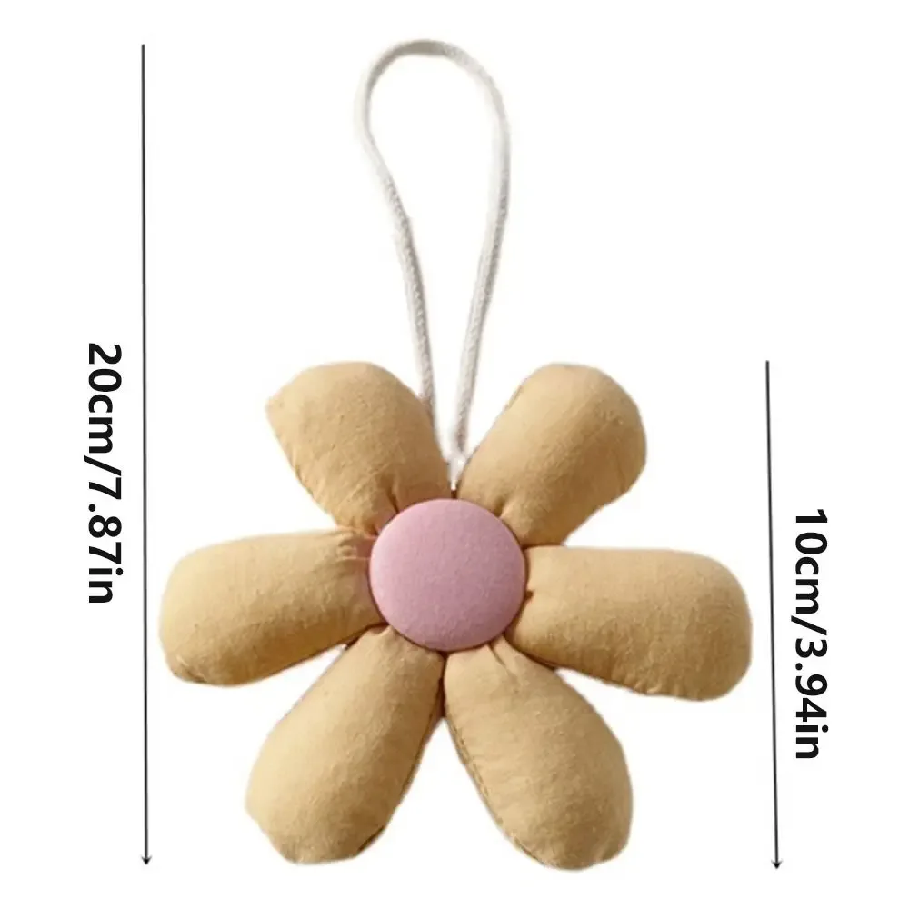 pendentif de sac en tissu à motif floral, breloques pour sac, accessoires assortis, décoration de sac à dos tendance, lanière florale rembourrée de style coréen pour fille.