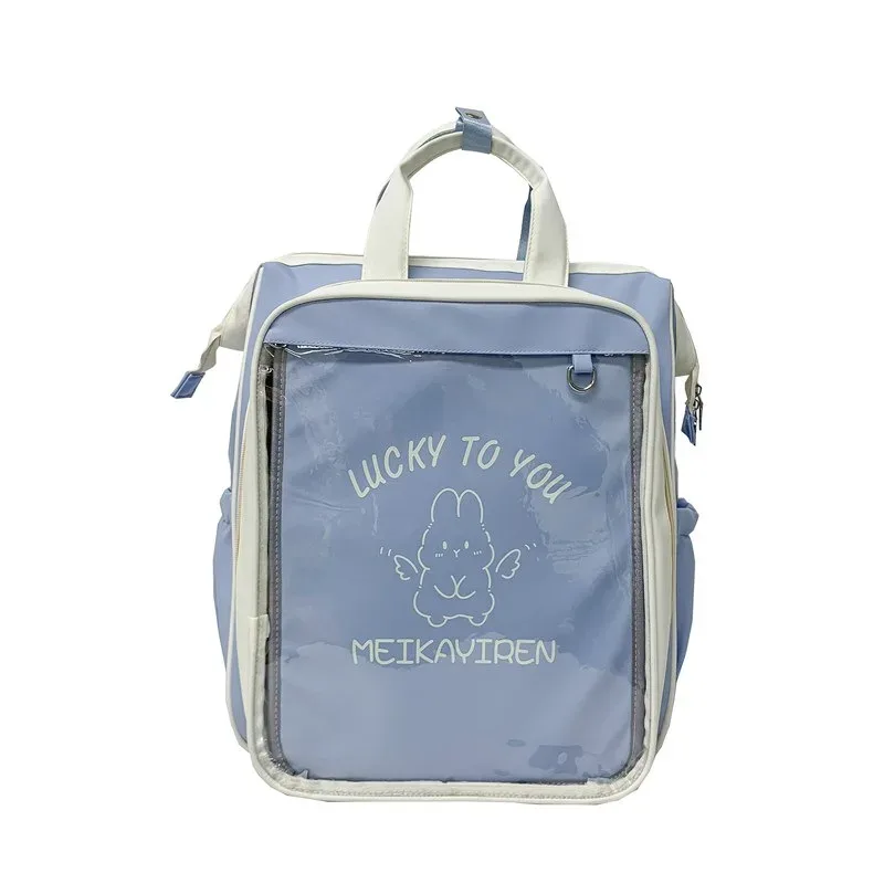 sac à dos transparent grande capacité pour garçons, style décontracté, idéal pour les sorties, le barbecue, ou comme sac d'école mignon à double bandoulière.