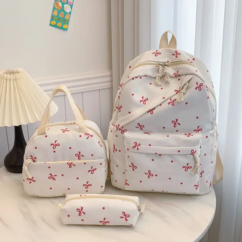 ensemble de 3 sacs à dos floraux pour la rentrée scolaire, légers, décontractés, pour voyages, école, étudiants, filles, femmes, imprimé papillon