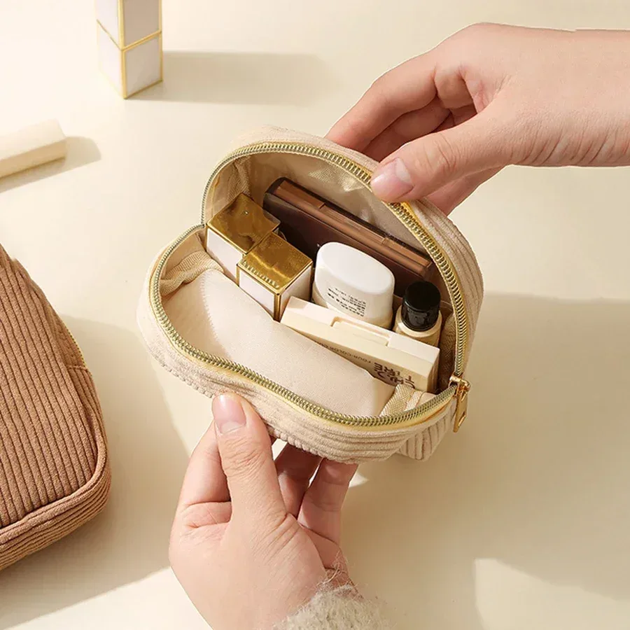 mini pochette de rangement cosmétique tendance pour maquillage, rouge à lèvres, serviettes hygiéniques – petites trousses de voyage pour femmes