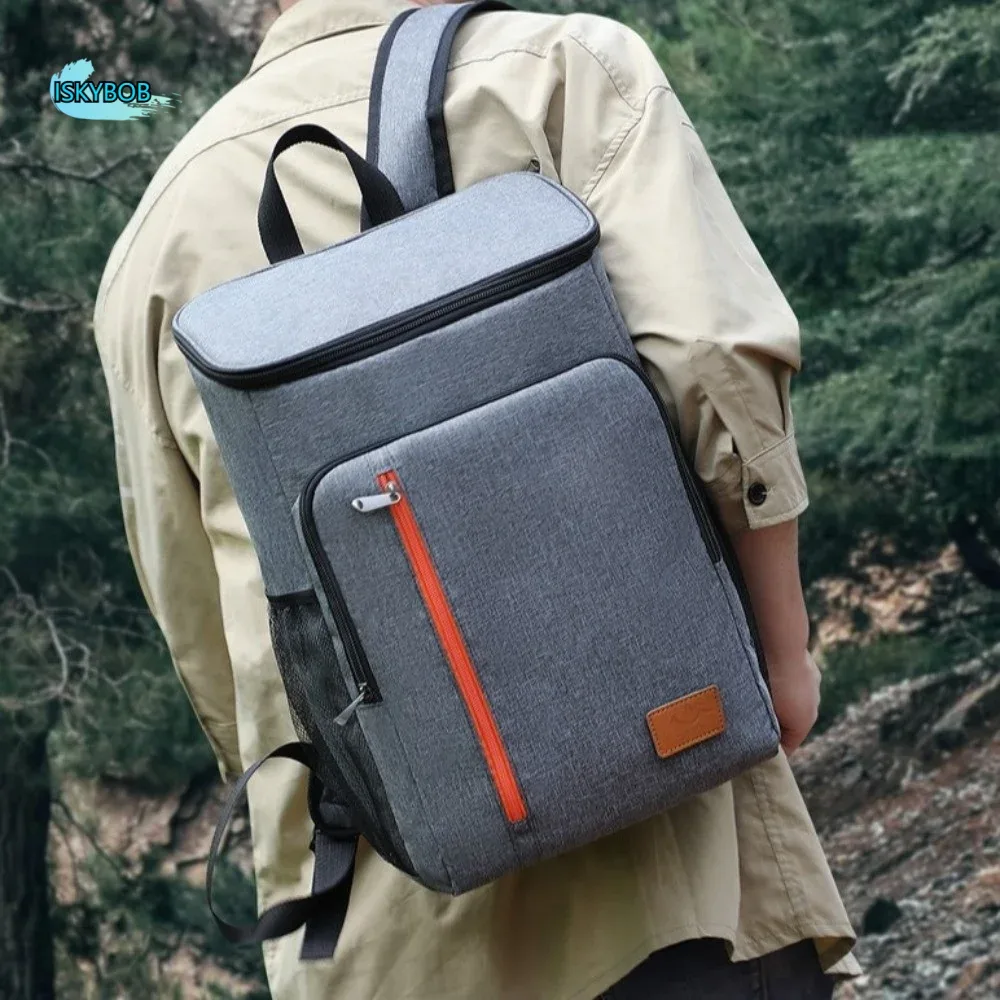 Sac à dos isotherme double épaule, épais, portable, pour repas, en tissu Oxford, grande capacité, sac isotherme tendance